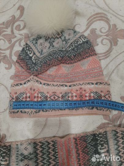 Комплект шапка и шарф женский