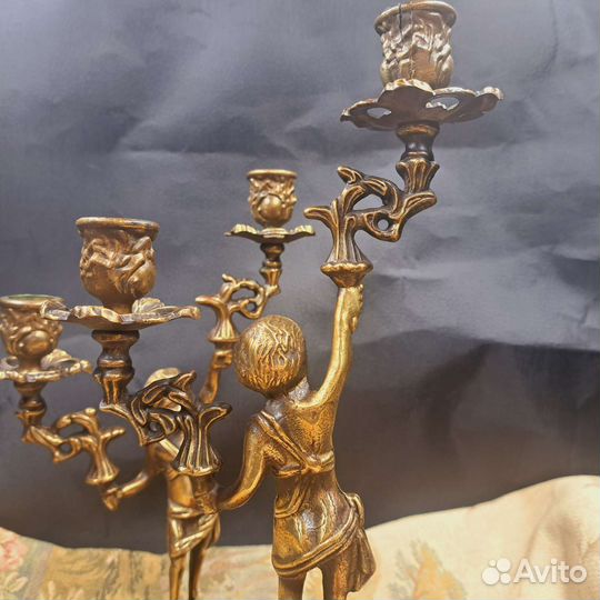 Подсвечники, пара. Бронза. Италия