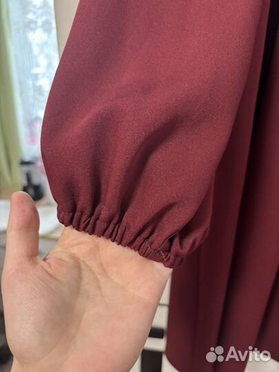 Бордовое платье 44-46