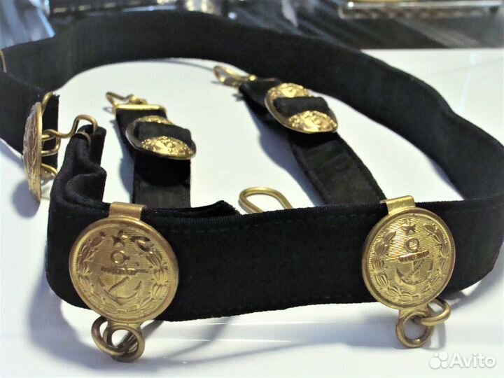 Офицерский ремень вмф СССР с подвесами, новый