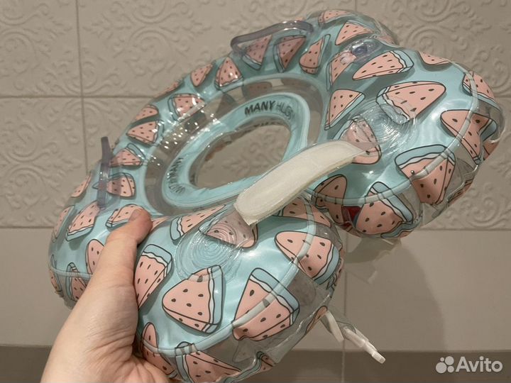 Круг для плавания на шею happy baby aquafun