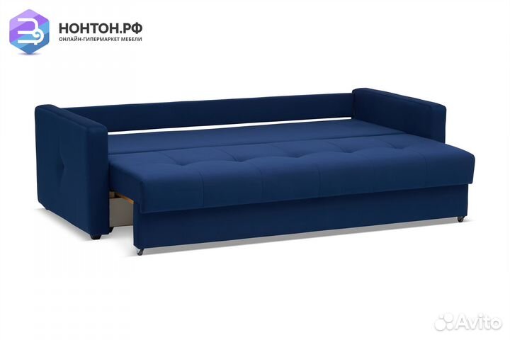 Диван еврокнижка Вита 3-х местный темно-синий