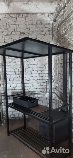 Мангалы в стиле лофт с печкой