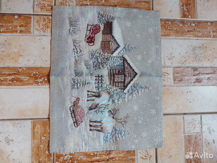 Салфетка новогодняя 37х47 см гобелен