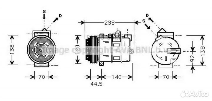 AVA msak277 mercedes-benz: C-class (W202) C 180 (2