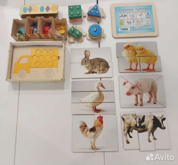 Развивающие деревянные игрушки пакетом