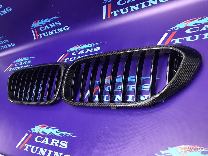 Решетки радиатора BMW G30 до рест карбон спорт