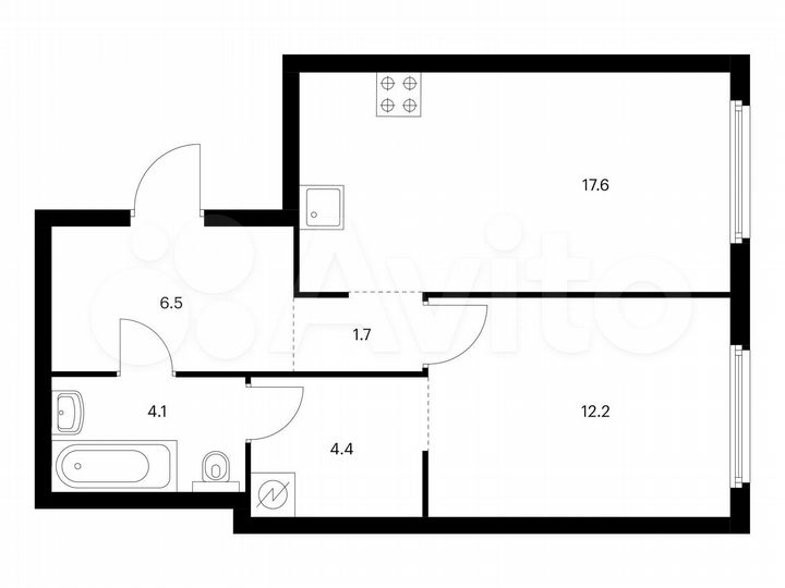 1-к. квартира, 46,5 м², 23/32 эт.