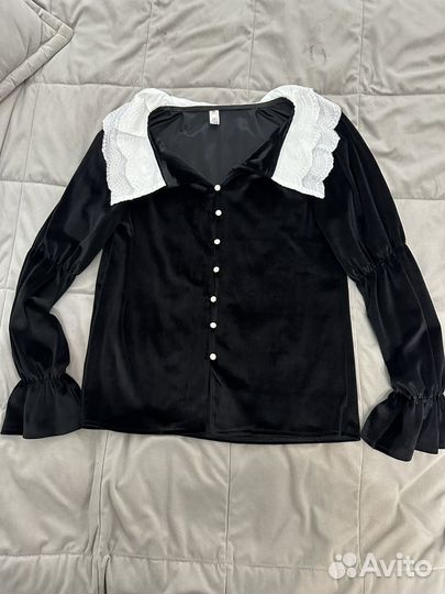 Блузка бархатная
