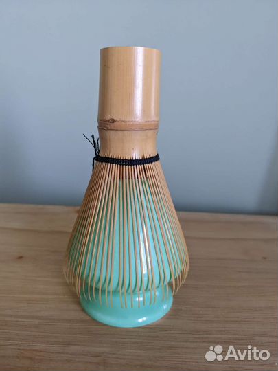 Бамбуковый венчик для чая матча с подставкой