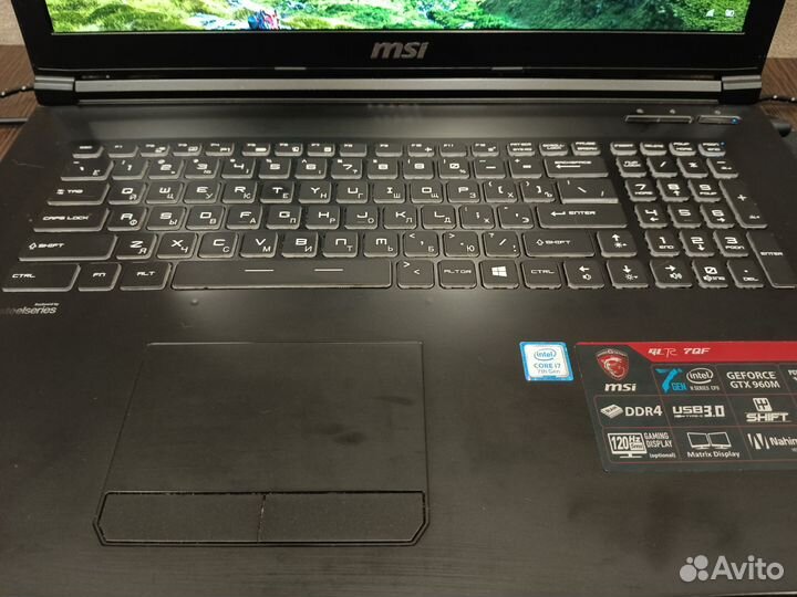 Игровой ноутбук MSI GL72 7QF