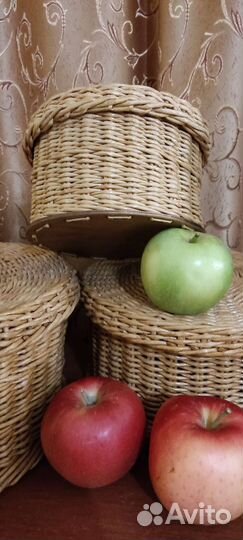 Набор плетёных коробов