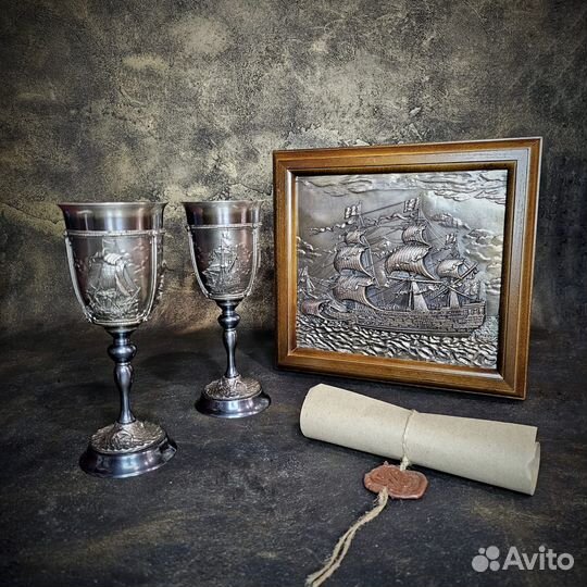 Кубки корабли Фрегат, в футляре