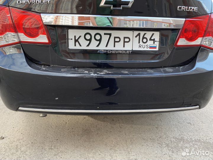 Задний бампер chevrolet cruze