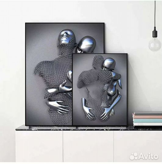 Популярные интерьерые картины. Люди из металла
