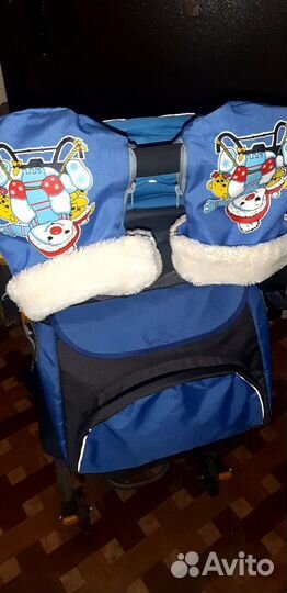Детские санки коляска на колесах