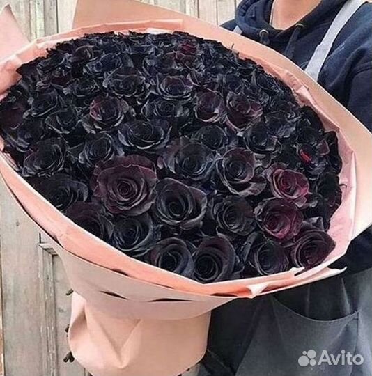 Чёрные розы Букеты доставка цветов