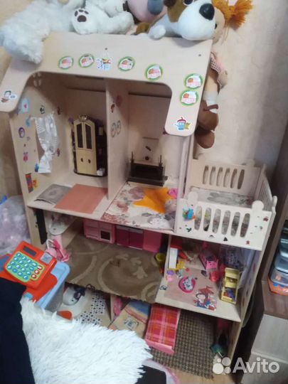Кукольный домик для барби с мебелью