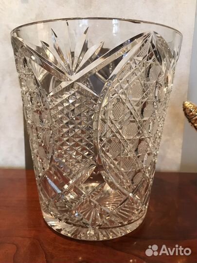 Хрустальная большая ваза Чехия СССР