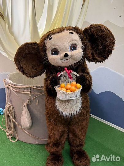 Чебурашка поздравление, ростовая кукла, аниматор