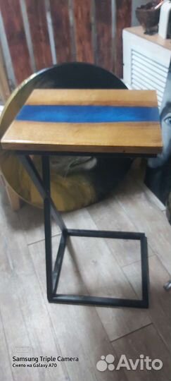 Столик из эпоксидной смолы лофт