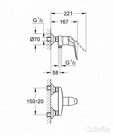 Смеситель для душа Grohe Euroeco Special 32781000