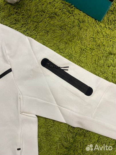 Зип Худи Nike Tech Fleece White Оригинал