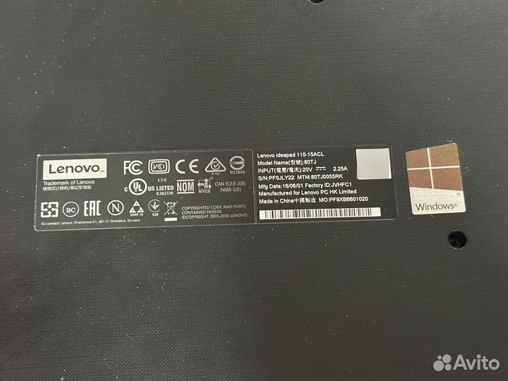 Lenovo IdeaPad 110-15ACL - (Разбор/запчасти)