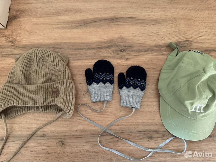 Шапка кепка варежки