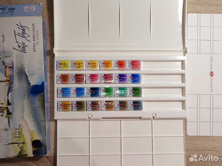 Акварель Белые ночи 24 цвета + 3 в подарок