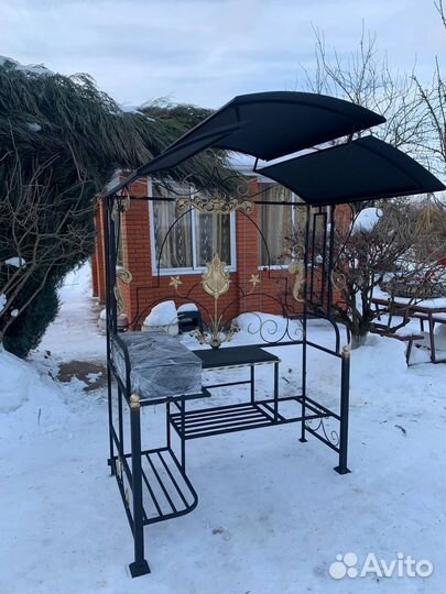 Мангал с крышей