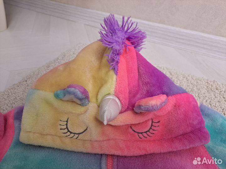 Кигуруми единорожка 140 + тапочки 34