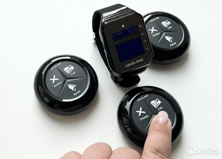 Кнопка вызова официанта/кальянщика с часами