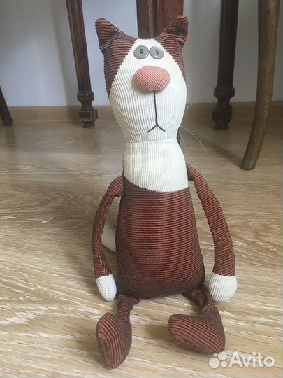 Валяные игрушки лиса и енот, Тильда кот