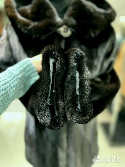 Шуба норковая с капюшоном 46 48 размер