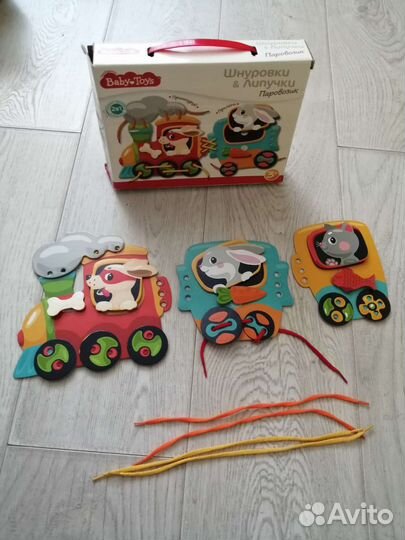 Шнуровки и липучки Паровозик baby toys