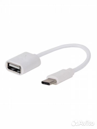 Кабель OTG USB Type-C, белый