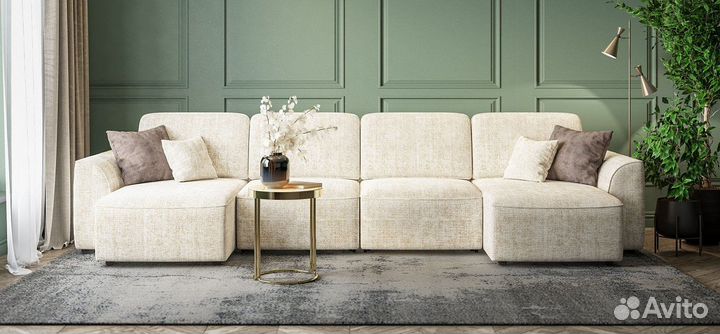 Диван семейный П образный, модульный