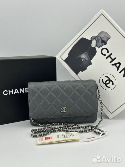 Сумка женская клатч Chanel Woc кожаная все цвета