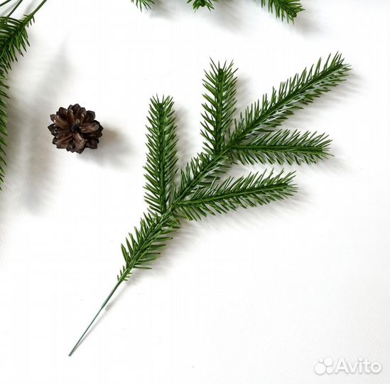 Новогодний декор, еловые ветки, 20 шт, 30 см