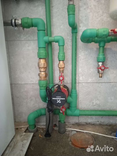 Монтаж отопления, водоснабжения. Промывка