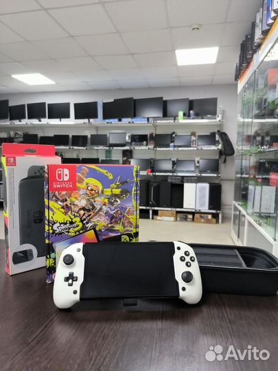 Nintendo switch oled splatoon 3+аксессуары