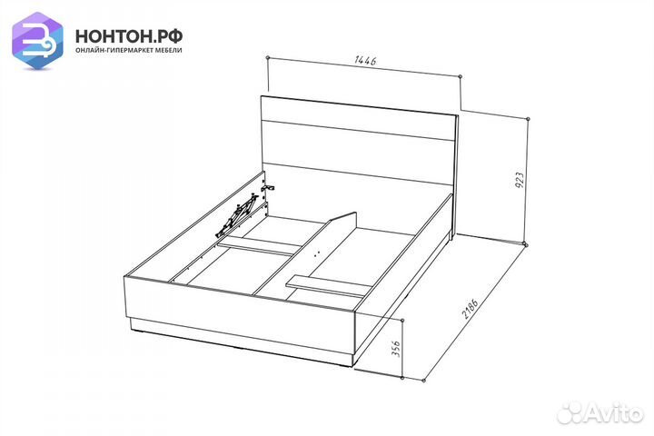Кровать Fresco белый / дубвотан