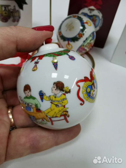 Шар новогодний фарфор