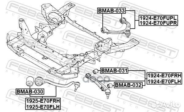 Сайлентблок рычага BMW X5(E70) /X6(E71) пер.подв