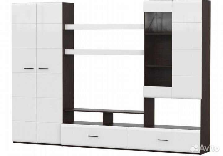 Готовые гостиные Jimenez дуб венге - белый глянец