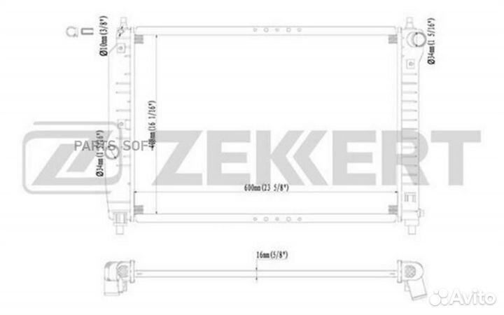 Радиатор охлаждения Шевроле Авео (T200 T250 T255)