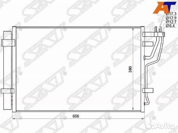 Радиатор кондиционера KIA ceed