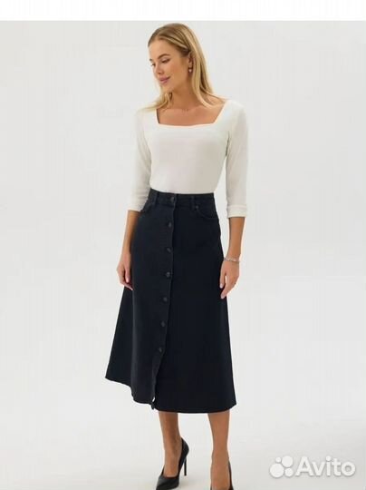 Юбка джинсовая, большой размер