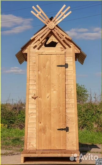 Дачный туалет деревянный HME563